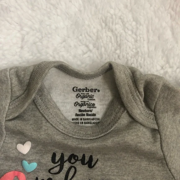 Gerber Organics Collection Newborn Girls Shirt - Picture 3 of 3